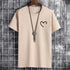JFUNCY t-shirt da uomo in cotone Oversize estivo da uomo t-shirt Casual da uomo maglietta con stampa cuore d'amore semplice o-collo manica corta top da uomo
