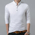 Liseaven T Shirt Men Cotton T Shirt Full Sleeve tshirt Men Solid Color
