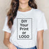 Maglietta personalizzata donna uomo estate maglietta stampata personalizzata maglietta con Logo fotografico fai da te maglietta con testo del marchio personalizza la tua maglietta di abbigliamento