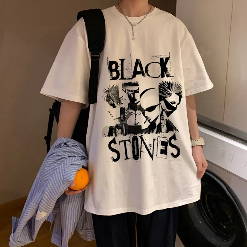 Nana osaki tshirt maglietta bianca maschile casual harajuku streetwear vestiti giapponesi tshirt harajuku kawaii