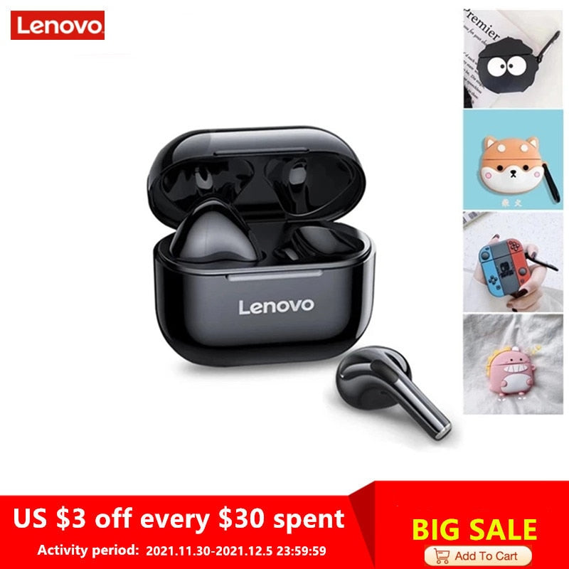 Fones de ouvido sem fio Lenovo LP40 originais TWS Fones de ouvido Bluetooth Touch
