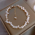 2020 Korea Hot Selling Fashion Jewelry Simple White Natural Freshwater Pearl Bracelet Women's Daily Wild Bracelet