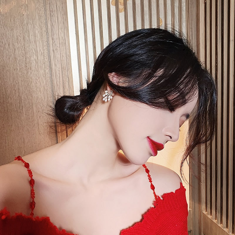 2020 venda quente moda jóias forma ouriço cobre água doce pérola brincos elegante festa brincos para mulher