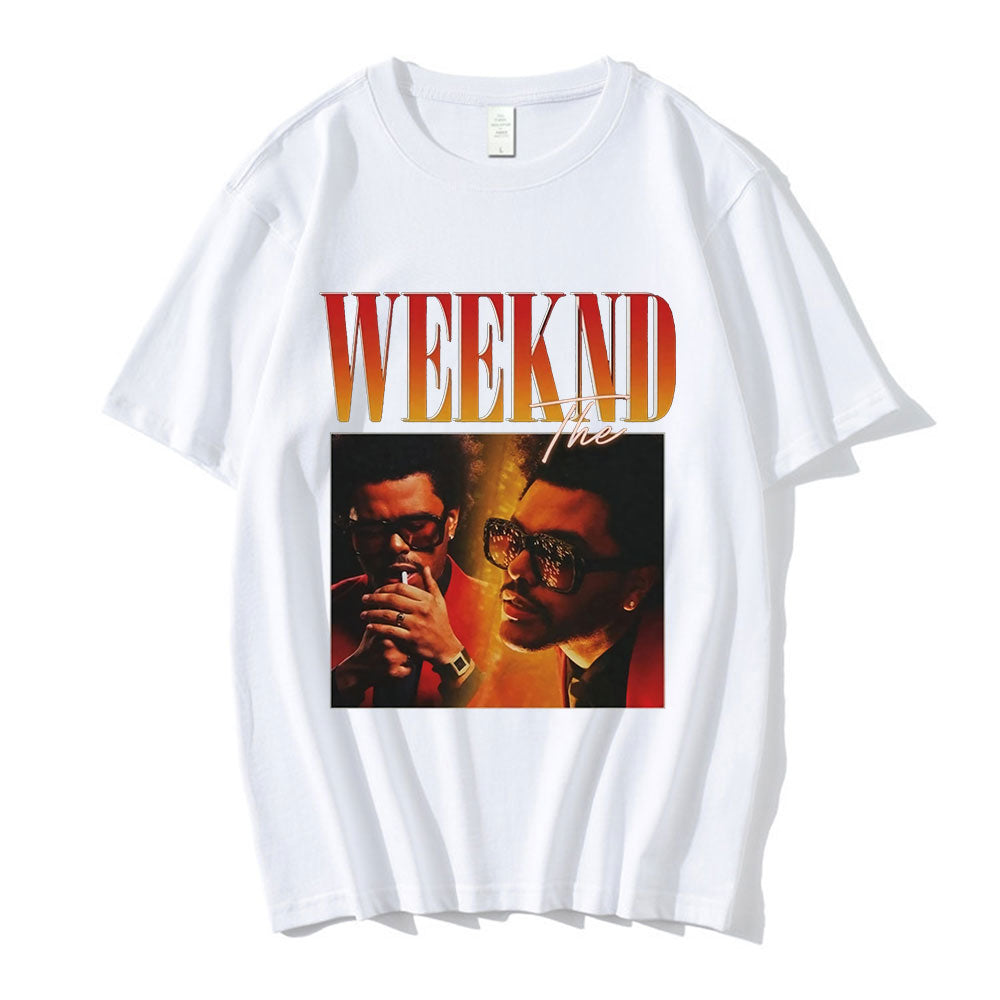 The Weeknd 2.0 90s Vintagegraphic Print Camiseta feminina verão casual