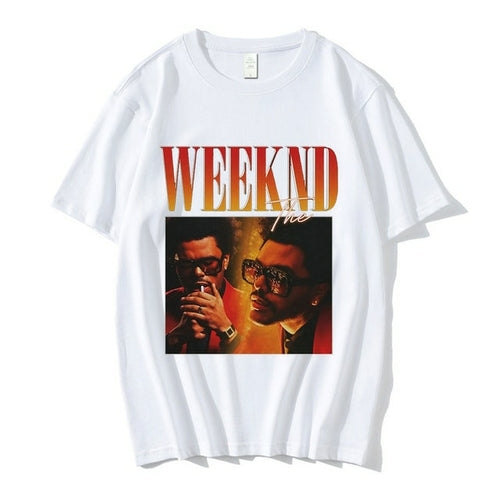 The Weeknd 2.0 90s Vintagegraphic Print Camiseta feminina verão casual
