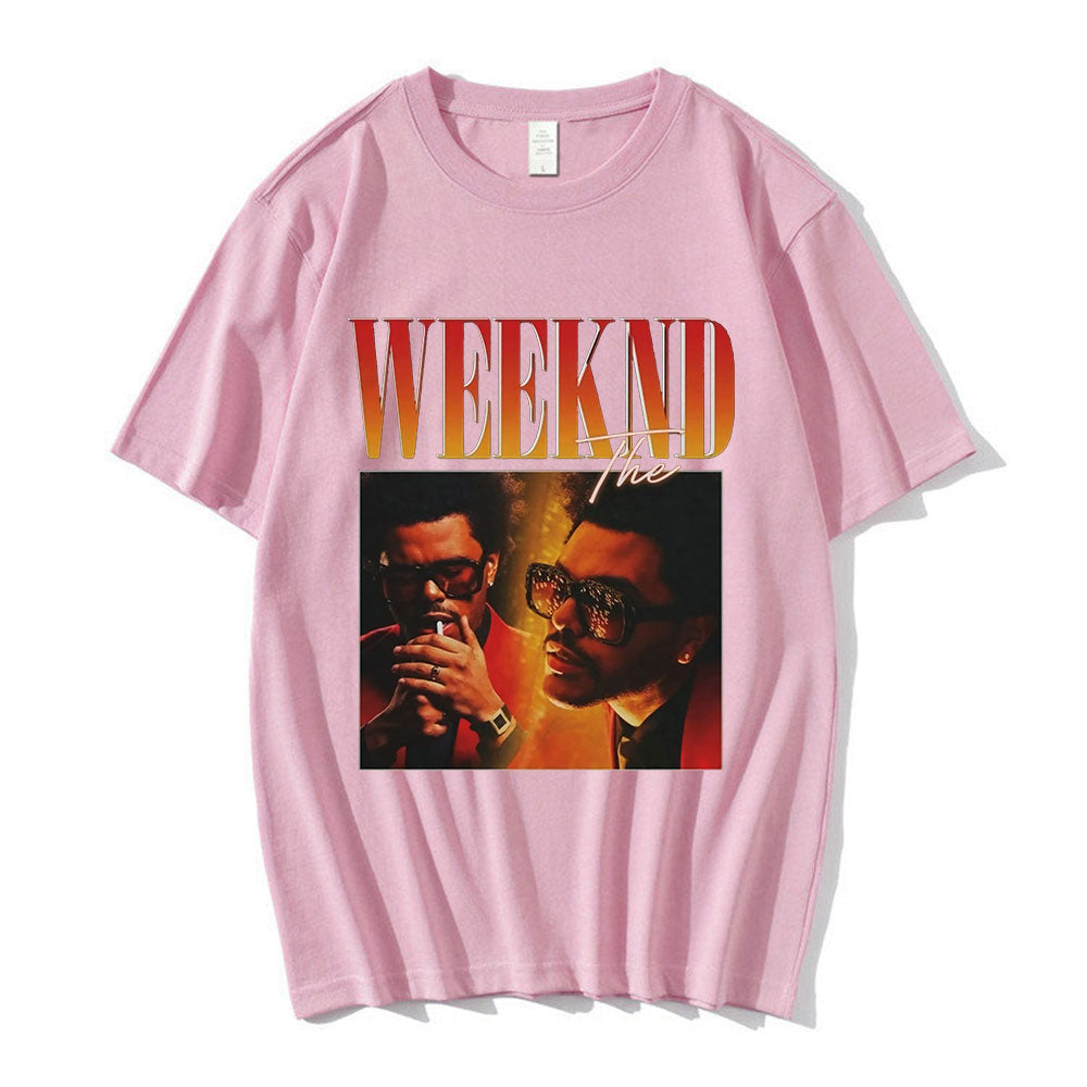 The Weeknd 2.0 90s Vintagegraphic Print Camiseta feminina verão casual