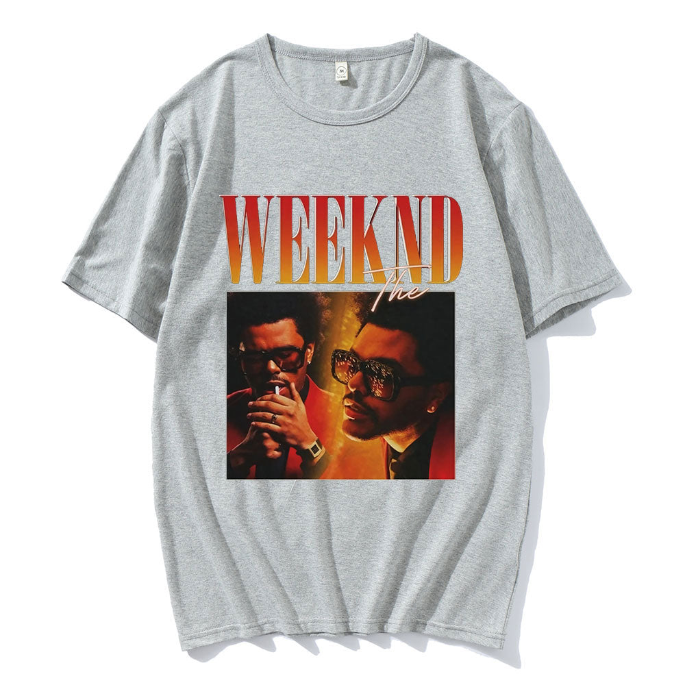 The Weeknd 2.0 90s Vintagegraphic Print Camiseta feminina verão casual