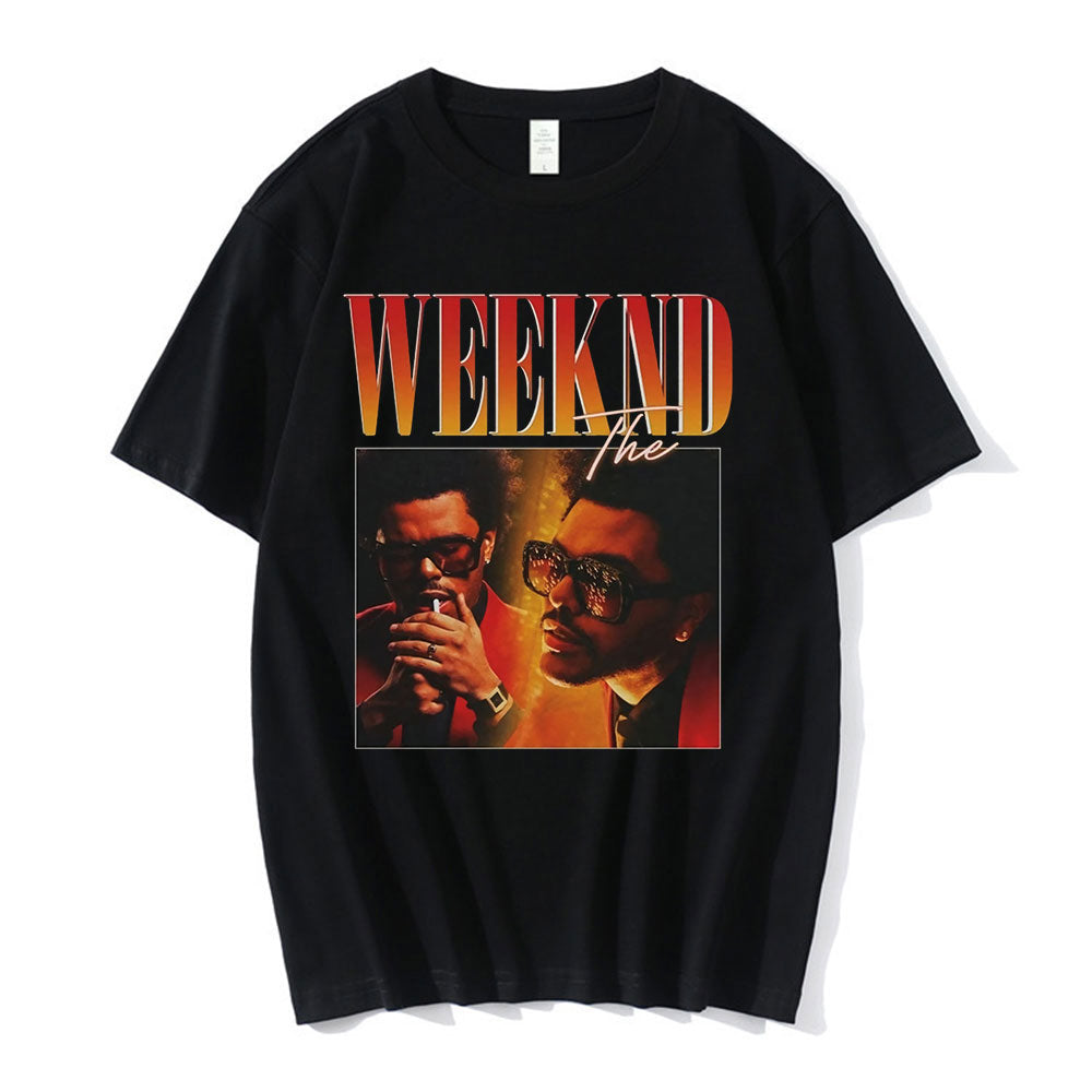 The Weeknd 2.0 90s Vintagegraphic Print Camiseta feminina verão casual
