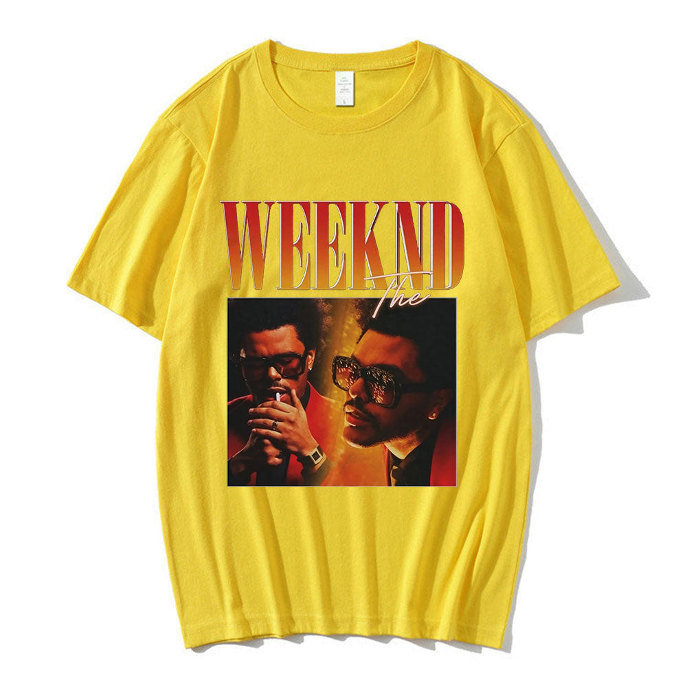 The Weeknd 2.0 90s Vintagegraphic Print Camiseta feminina verão casual