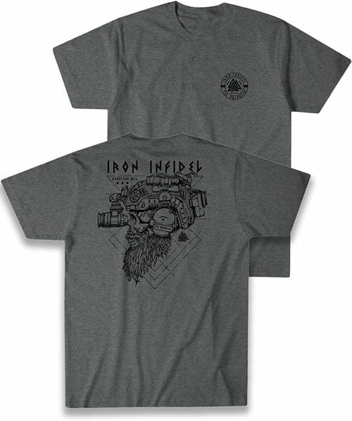 Camisa Til Valhalla American Beard Warrior Tático Crânio Camiseta Nova