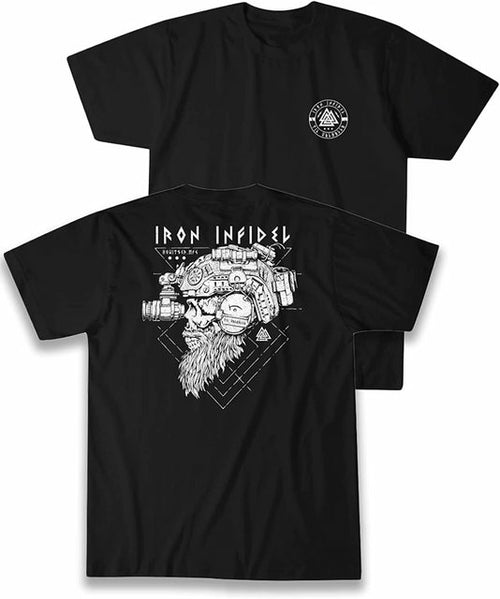 Til Valhalla Shirt American Beard Warrior Tactical Skull T Shirt New