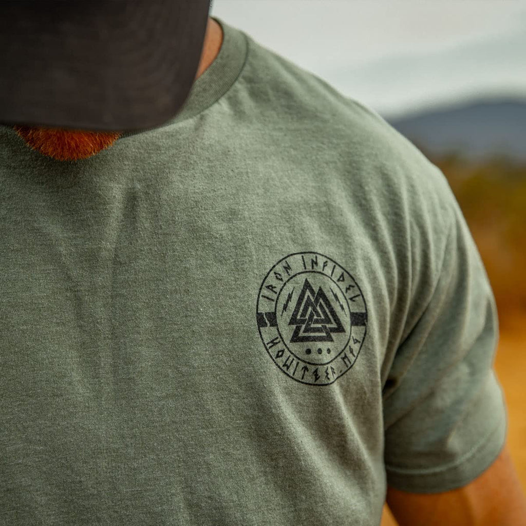 Til Valhalla Shirt American Beard Warrior Tactical Skull T Shirt New