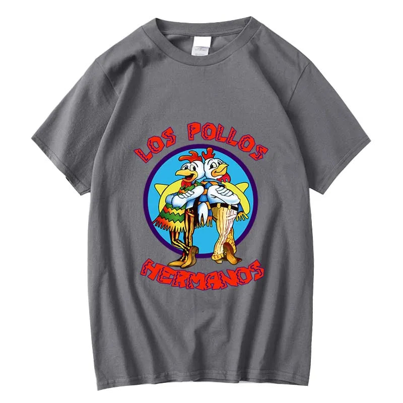 XIN YI uomo di alta qualità t-shirt100 % cotone Breaking Bad LOS POLLOS Chicken Brothers stampato casual divertente tshirt magliette maschili