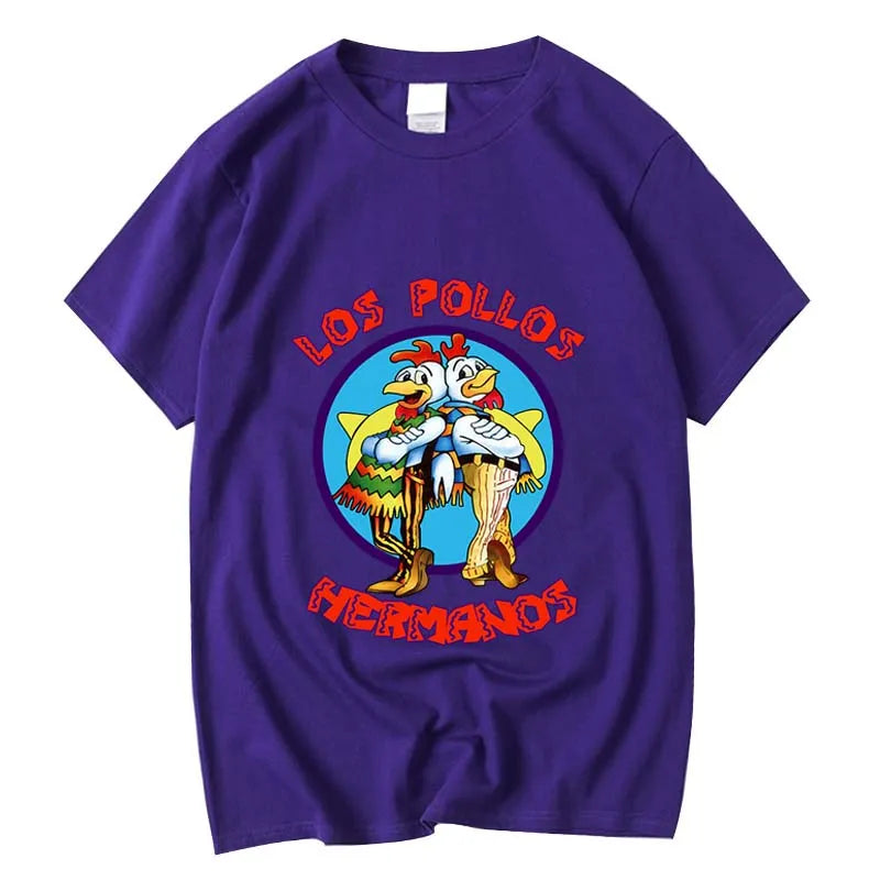 XIN YI uomo di alta qualità t-shirt100 % cotone Breaking Bad LOS POLLOS Chicken Brothers stampato casual divertente tshirt magliette maschili