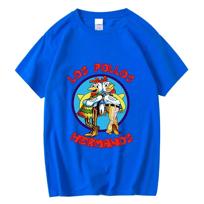 XIN YI uomo di alta qualità t-shirt100 % cotone Breaking Bad LOS POLLOS Chicken Brothers stampato casual divertente tshirt magliette maschili