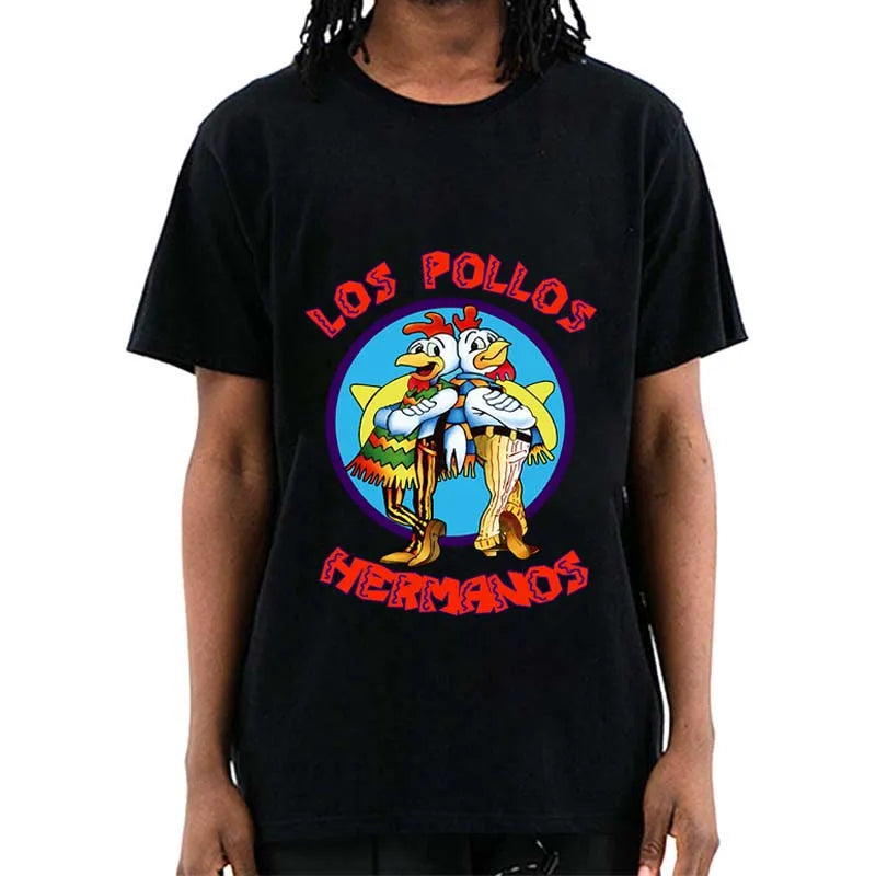 XIN YI uomo di alta qualità t-shirt100 % cotone Breaking Bad LOS POLLOS Chicken Brothers stampato casual divertente tshirt magliette maschili