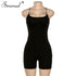 Simenual esportivo casual cinta macacão das mulheres treino ativo wear moda básico sem mangas preto magro motociclista playsuits
