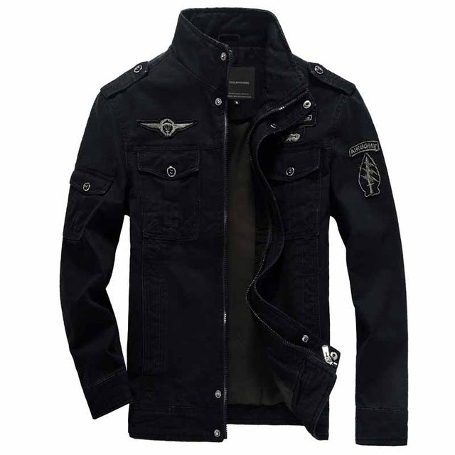 TAWILL Men jacket jean military Plus 6XL army soldier cotton Air force one male Brand clothing Spring Autumn Mens jackets 8331