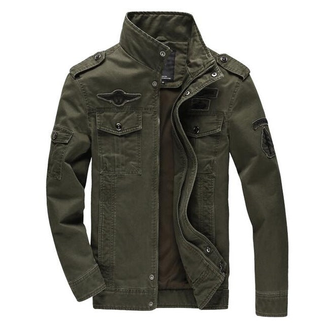 TAWILL Men jacket jean military Plus 6XL army soldier cotton Air force one male Brand clothing Spring Autumn Mens jackets 8331