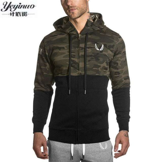 Yeyinuo marca 2017 nova moda primavera outono dos homens hoodies estilo camuflagem moletom com capuz do exército moletom com capuz masculino