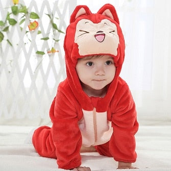 Macacão de bebê olá kitty meninas roupas de bebê recém-nascido dos desenhos animados pijamas quente inverno animal pijamas roupas de bebe recem nascido yjy