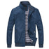 Cor sólida novo 2017 jaqueta casual M-5XL 6xl masculino primavera outono outerwear gola mandarim roupas