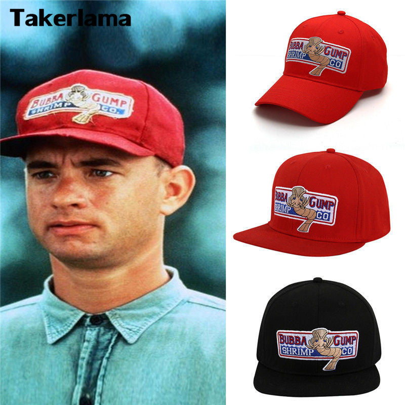 Takerlama 1994 Bubba Gump Shrimp CO. Chapéu de beisebol Forrest Gump Fantasia Cosplay Bordado Snapback Boné Masculino e Feminino Boné de verão