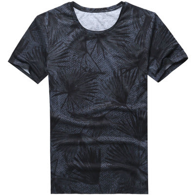 New men summer vintage short sleeve o-neck printed floral t-shirt men brand cotton t-shirts men fashion 2018 tops Men's Clothing