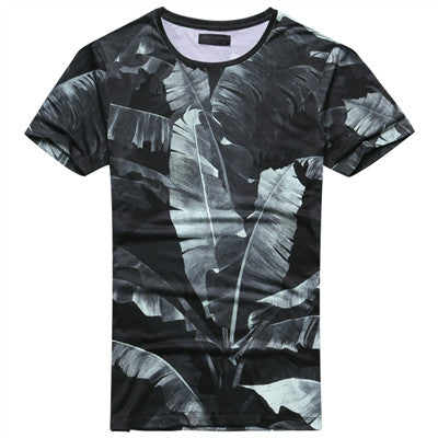 New men summer vintage short sleeve o-neck printed floral t-shirt men brand cotton t-shirts men fashion 2018 tops Men's Clothing