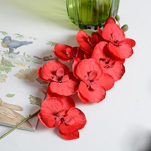 Fashion Orchid Artificial Flowers DIY Artificial Butterfly Orchid Silk Flower Bouquet Phalaenopsis Wedding Home Decoration