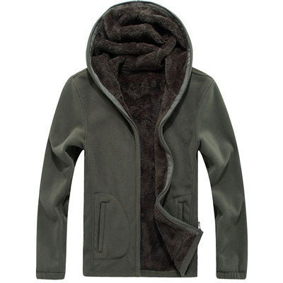 Mountainskin 7XL Winter Men's Jackets Thick Fleece Hooded Hoodies Men Sweatshirt Solid Casual Male Coats Brand Clothing SA116