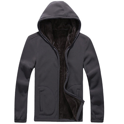 Mountainskin 7XL Winter Men's Jackets Thick Fleece Hooded Hoodies Men Sweatshirt Solid Casual Male Coats Brand Clothing SA116