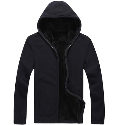 Mountainskin 7XL Winter Men's Jackets Thick Fleece Hooded Hoodies Men Sweatshirt Solid Casual Male Coats Brand Clothing SA116