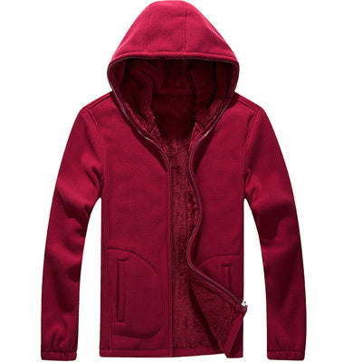 Mountainskin 7XL Winter Men's Jackets Thick Fleece Hooded Hoodies Men Sweatshirt Solid Casual Male Coats Brand Clothing SA116