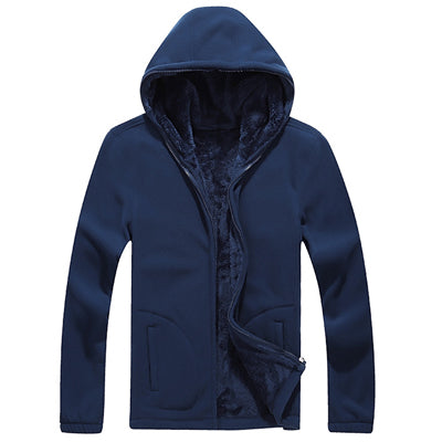 Mountainskin 7XL Winter Men's Jackets Thick Fleece Hooded Hoodies Men Sweatshirt Solid Casual Male Coats Brand Clothing SA116