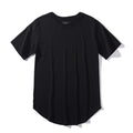 HIPFANDI New streetwear Men Extended kanye West T-shirt Cotton Swag Mens T shirts solid Hip Hop T shirt Men's Tees Top