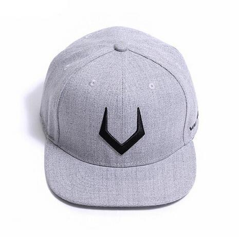 High quality grey wool snapback 3D pierced embroidery hip hop cap flat bill baseball cap for men and women dad cap free shipping