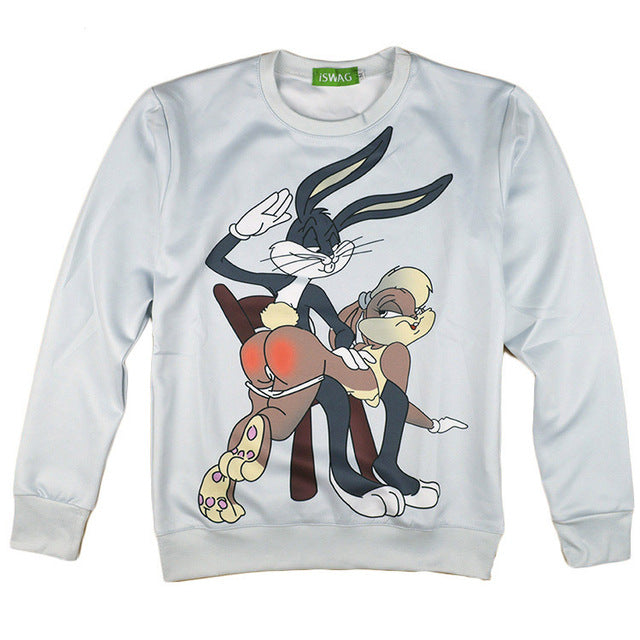 PLstar Cosmos men women harajuku hoody Bugs Bunny/Pokemon/Teddy Bear print 3d sweatshirt hoodies outdoors S-5XL Drop Shipping