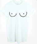 SDRawing funny TITTIES BOOBS BOOBIES Print Cotton Casual Women brand T shirts O neck Tops Tees shirts Night Club ClothingS-XXXXL