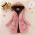 Aonibeier parkas mulheres casacos moda outono quente inverno jaquetas gola de pele longo parka plus size hoodies algodão outwear