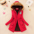 Aonibeier parkas mulheres casacos moda outono quente inverno jaquetas gola de pele longo parka plus size hoodies algodão outwear