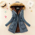 Aonibeier parkas mulheres casacos moda outono quente inverno jaquetas gola de pele longo parka plus size hoodies algodão outwear