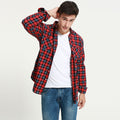 JeeToo Plaid Mens Shirt Long Sleeve Slim Fit Flannel Men's Shirt Plaid Autumn Winter Mens Dress Shirts Casual Chemise Homme 5XL