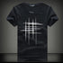 Swenearo 2018 simples design criativo linha cruz impressão algodão t camisas masculinas nova chegada estilo verão manga curta camiseta masculina