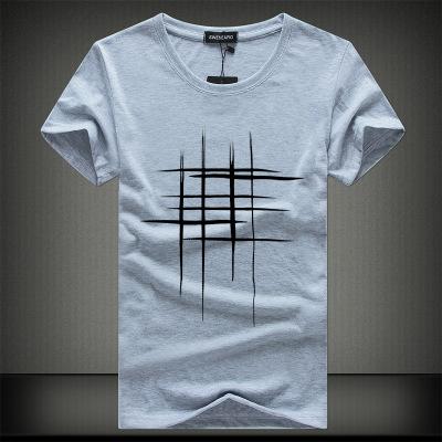 SWENEARO 2018 Simple creative design line cross Print cotton T Shirts Men's New Arrival Summer Style Short Sleeve Men t-shirt
