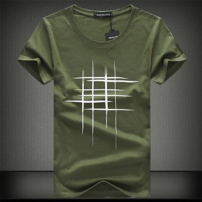 Swenearo 2018 simples design criativo linha cruz impressão algodão t camisas masculinas nova chegada estilo verão manga curta camiseta masculina