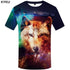 Kyku marca 3d camiseta animal leão camisa 3d t camisa dos homens engraçado t camisas roupas dos homens casual de fitness teetop tigre tshirt
