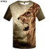 Kyku marca 3d camiseta animal leão camisa 3d t camisa dos homens engraçado t camisas roupas dos homens casual de fitness teetop tigre tshirt