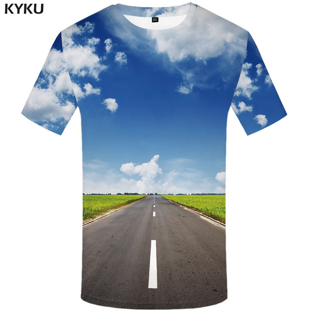 Kyku marca 3d camiseta animal leão camisa 3d t camisa dos homens engraçado t camisas roupas dos homens casual de fitness teetop tigre tshirt