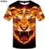 Kyku marca 3d camiseta animal leão camisa 3d t camisa dos homens engraçado t camisas roupas dos homens casual de fitness teetop tigre tshirt